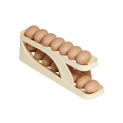 Double-Layer Automatic Roll-Down Egg Storage Rack