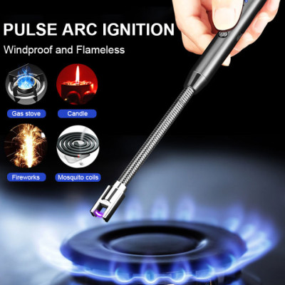 Long Neck Multifunction USB Rechargeable Arc Lighter  (Windproof and Flameless)